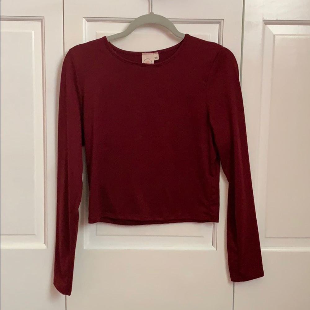 dark red top